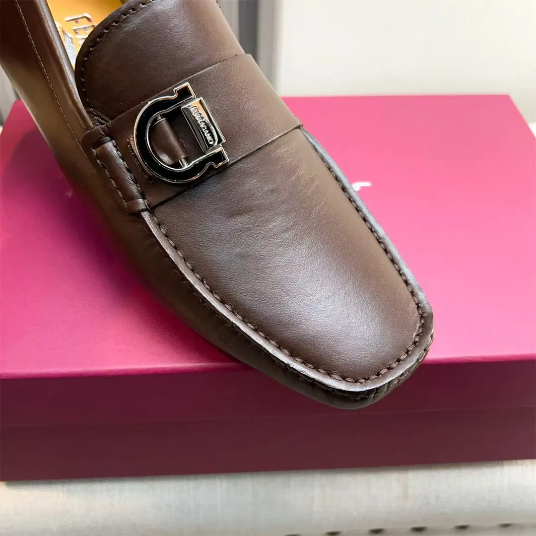 Men's shoes 💰560 Ferragamo new high-end quality 🔥 black cowhide ➕ cowhide lining size 38-45